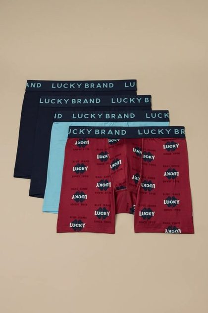 4 PACK ESSENTIAL SOFT BOXER BRIEFS, MULTI