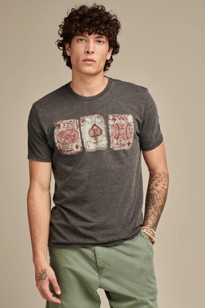 POKER CARDS TEE, JET BLACK