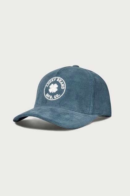 Lucky MFG Co. Embroidered Corduroy Hat, NAVY