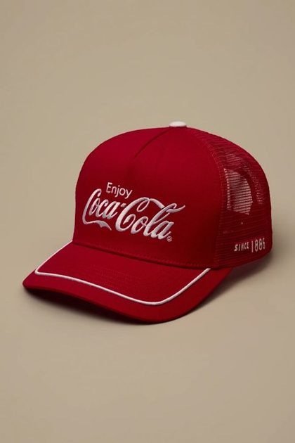 ENJOY COCA COLA TRUCKER HAT, RED