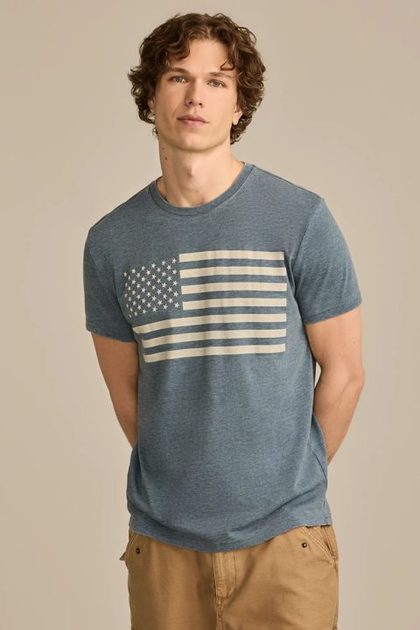 USA FLAG TEE, DARK DENIM