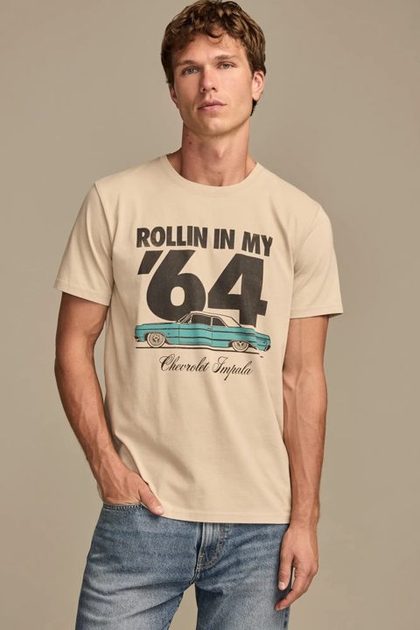 64 CHEVY IMPALA TEE, FEATHER GRAY