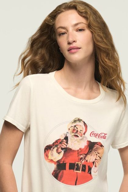 COCA COLA SANTA CLASSIC CREW, BRIGHT WHITE