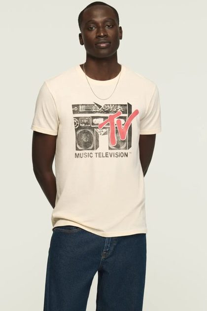 MTV BOOM BOX TEE, NEW BIRCH
